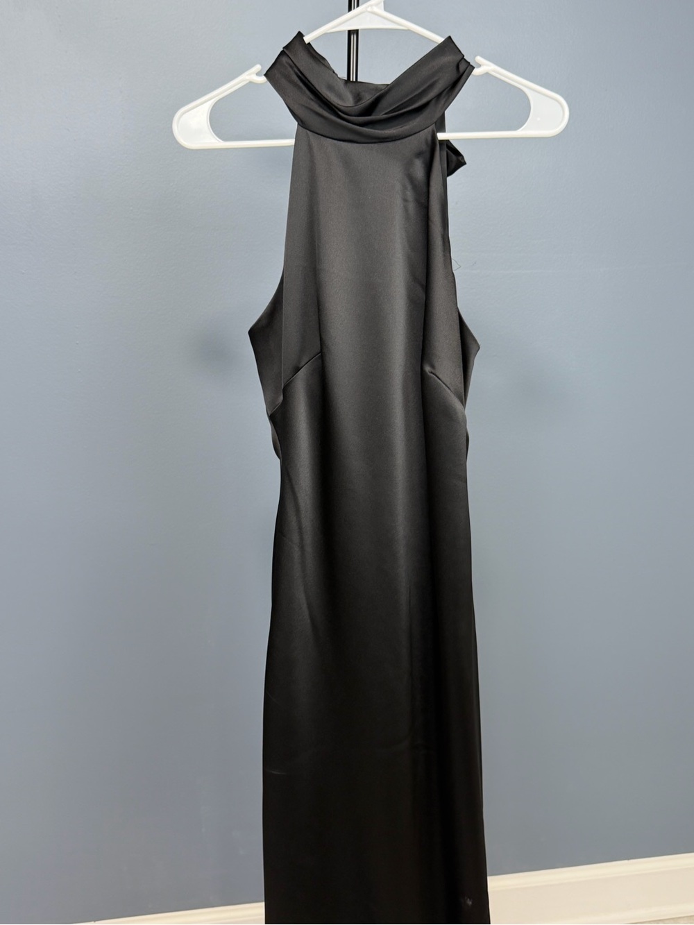 Black Halter Evening Dress - Classic Sleek Style